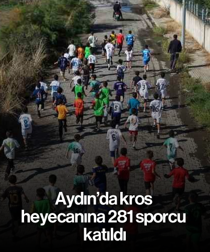 Aydın’da kros heyecanına 281 sporcu katıldı
