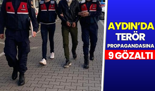 Aydın’da terör propagandasına 9 gözaltı