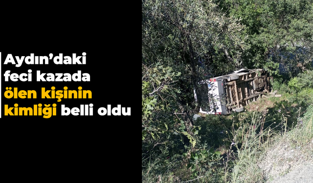 Aydın'daki feci kazada ölen kişinin kimliği belli oldu