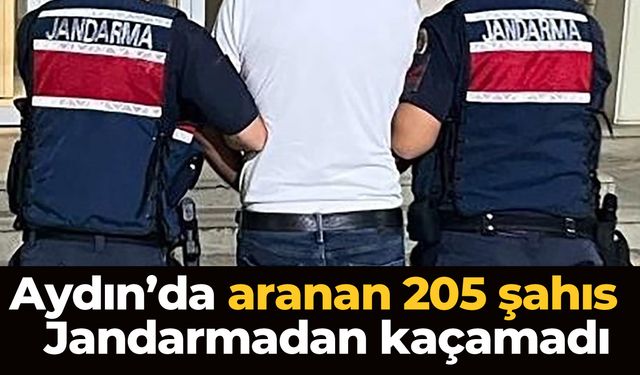 Aydın'da aranan 205 şahıs Jandarmadan kaçamadı