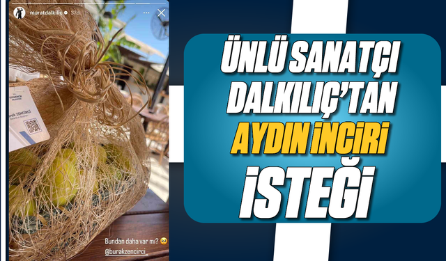 Ünlü sanatçı Dalkılıç'tan Aydın inciri isteği