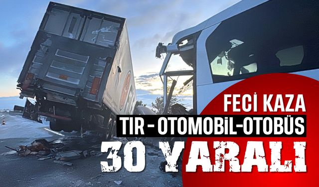 Feci zincirleme trafik kazası; 30 yaralı