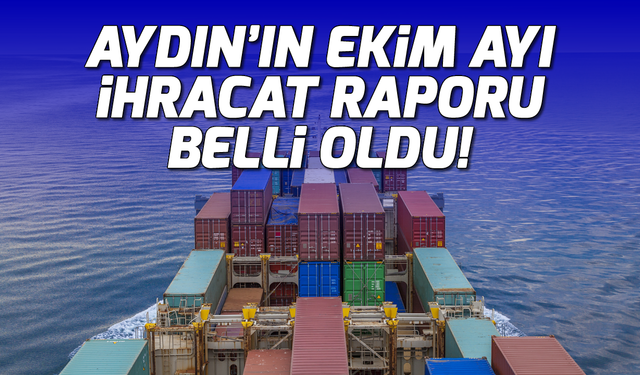 Aydın'ın Ekim ayı ihracat raporu belli oldu!