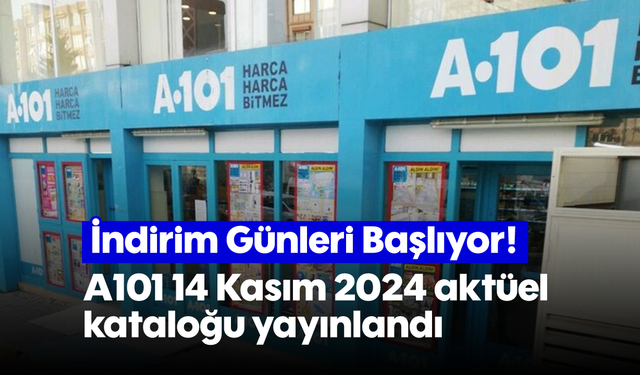 İndirim Günleri Başlıyor! A101 14 Kasım 2024 aktüel kataloğu yayınlandı