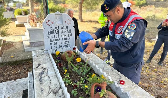 Jandarma Çine’deki şehit ailesini unutmadı