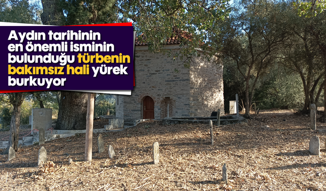 Aydın tarihinin en önemli isminin bulunduğu türbenin bakımsız hali yürek burkuyor