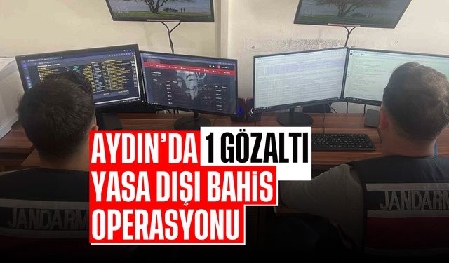 Aydın'da yasa dışı bahis operasyonu; 1 gözaltı