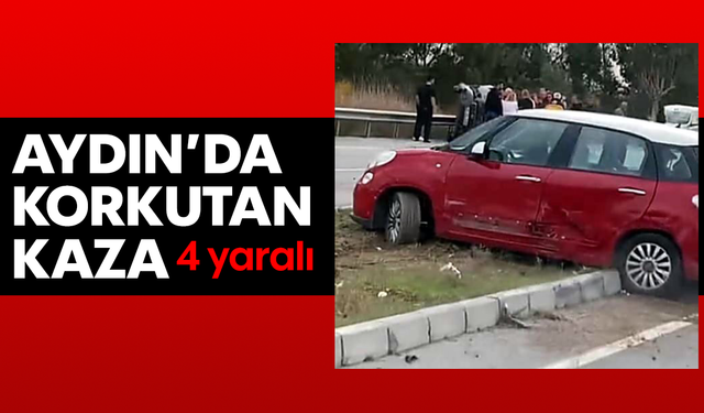 Aydın'da korkutan kaza: 4 yaralı