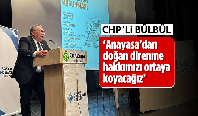 “Anayasa’dan doğan direnme hakkımızı ortaya koyacağız”