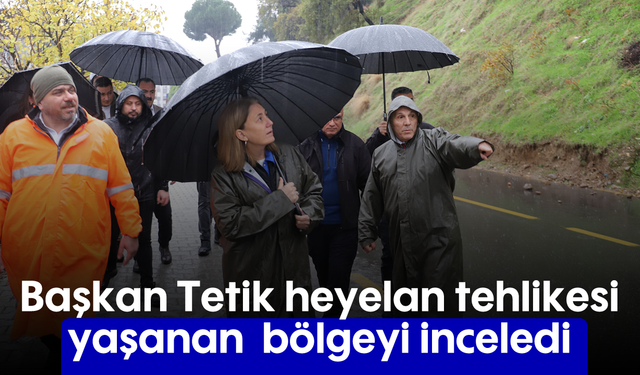 Başkan Tetik heyelan tehlikesi yaşanan bölgeyi inceledi