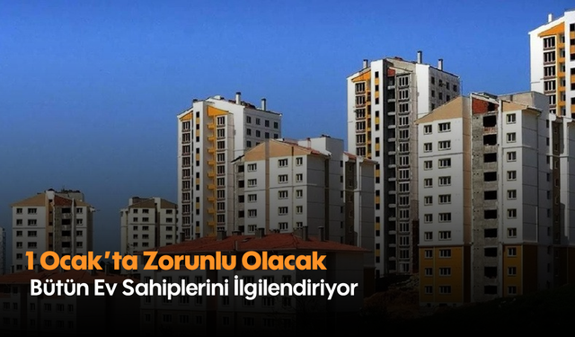 1 Ocak'ta Zorunlu Olacak: Bütün Ev Sahiplerini İlgilendiriyor