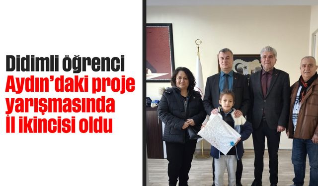 Didimli öğrenci Aydın’daki proje yarışmasında il ikincisi oldu