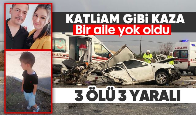 Düğün yolundaki facia gibi kazada bir aile yok oldu: 3 ölü, 3 yaralı