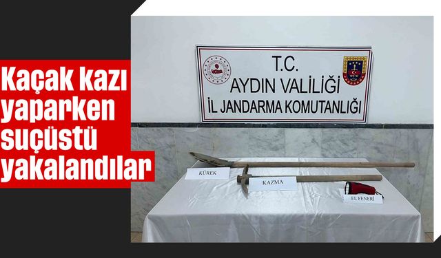 Kaçak kazı yaparken suçüstü yakalandılar