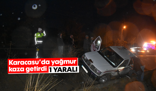 Karacasu'da yağmur kaza getirdi: 1 yaralı