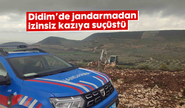 Didim’de jandarmadan izinsiz kazıya suçüstü