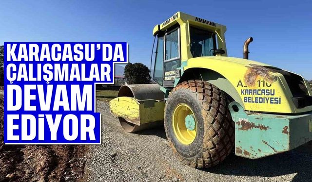 Karacasu’da yol çalışmaları devam ediyor