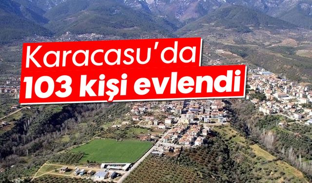 Karacasu'da 103 kişi evlendi