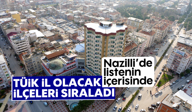 TÜİK il olacak ilçeleri sıraladı: Nazilli'de listenin içerisinde