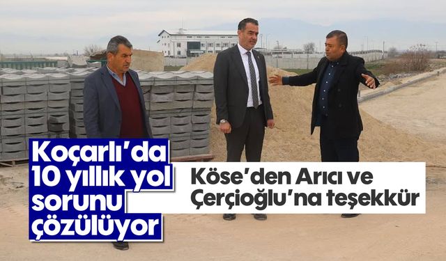 Koçarlı'da 10 yıllık yol sorunu çözülüyor