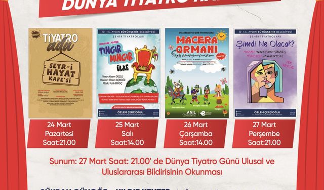 Başkan Çerçioğlu Aydınlıları Dünya Tiyatro Haftası etkinlikleri ile buluşturuyor