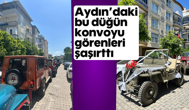 Aydın'daki bu düğün konvoyu görenleri şaşırttı