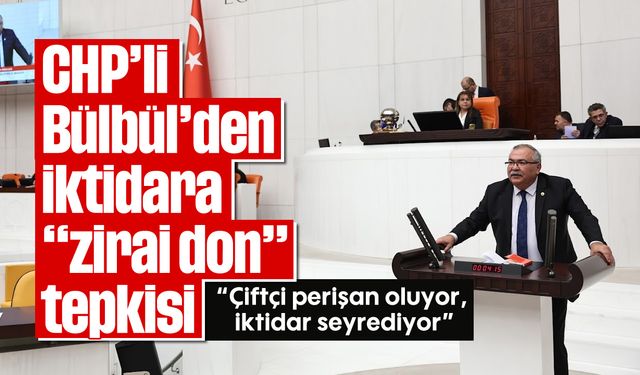 CHP’li Bülbül’den iktidara “zirai don” tepkisi