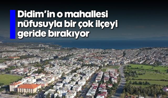 Didim'in o mahallesi nüfusuyla birçok ilçeyi geride bırakıyor