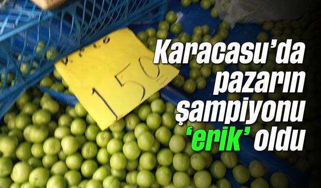 Karacasu'da pazarın şampiyonu 'erik' oldu
