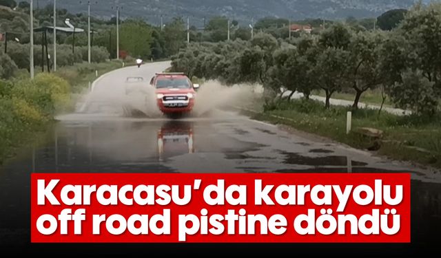 Karacasu'da karayolu off-road pistine döndü