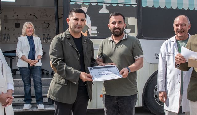 Kuşadalı gençler mobil barista ile mesleki beceri kazanıyor