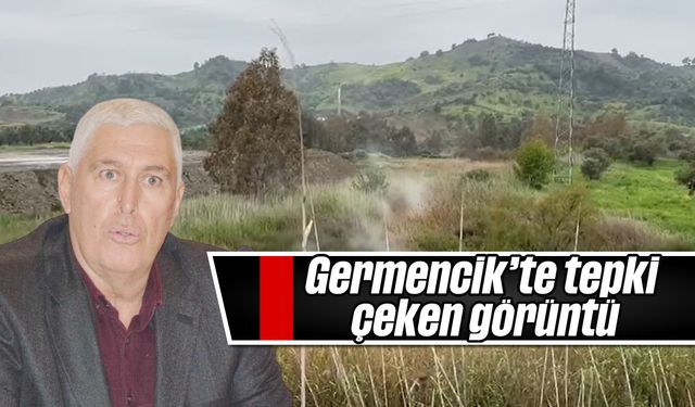 Germencik'te tepki çeken görüntü