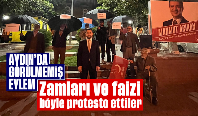 Aydın'da görülmemiş eylem: Zamları ve faizi böyle protesto ettiler