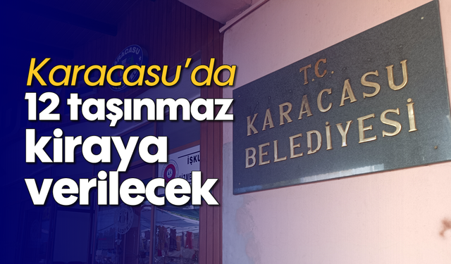 Karacasu'da 12 taşınmaz kiraya verilecek