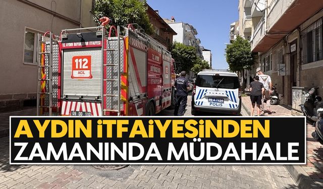 Aydın itfaiyesinden zamanında müdahale
