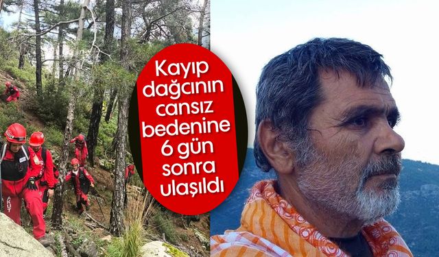 Kayıp dağcının cansız bedenine 6 gün sonra ulaşıldı
