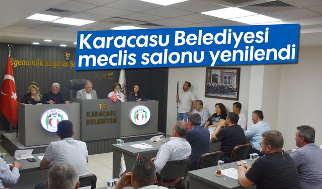 Karacasu Belediyesi meclis salonu yenilendi