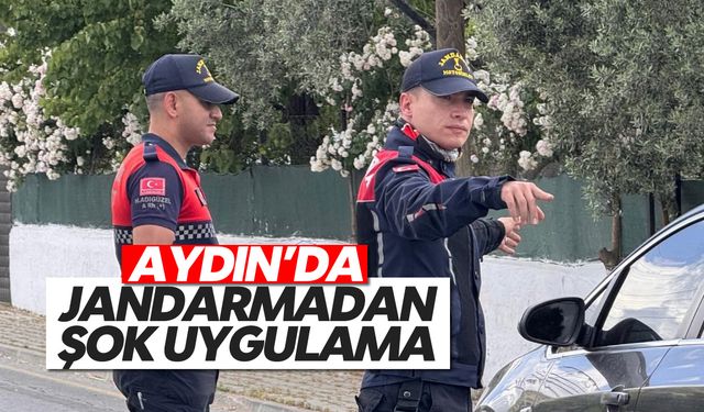 Aydın'da jandarmadan şok uygulama