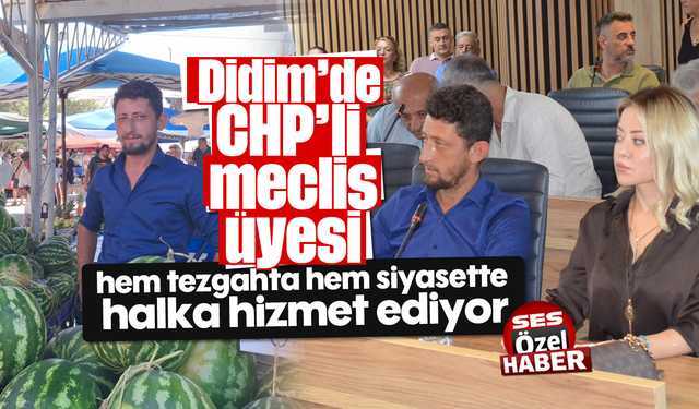 Didim'de CHP'li meclis üyesi, hem tezgahta hem siyasette halka hizmet ediyor