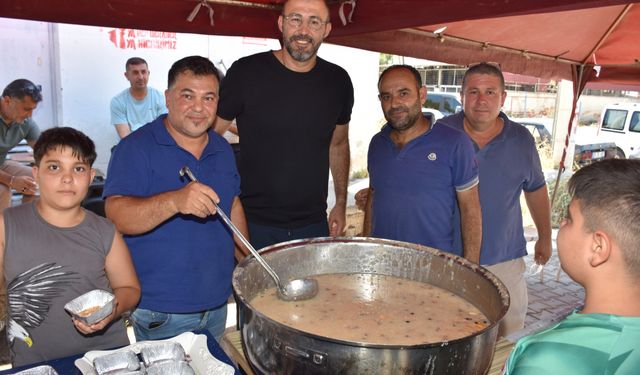 Germencik’te sanayi esnafları aşure yedi