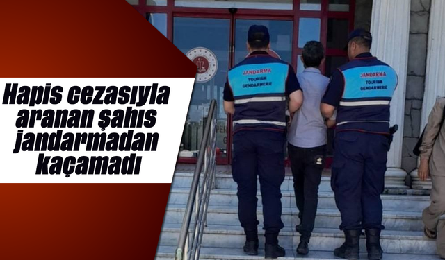 Hapis cezasıyla aranan şahıs jandarmadan kaçamadı