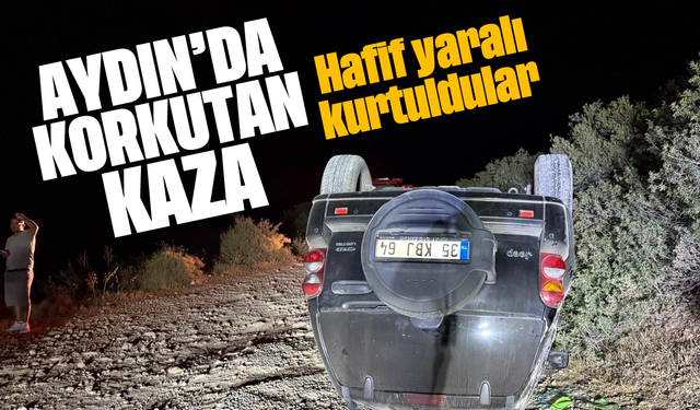 Aydın'da korkutan kaza: hafif yaralı kurtuldular