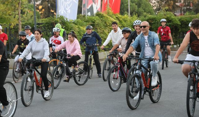 Aydın’da pedallar sağlık için döndü