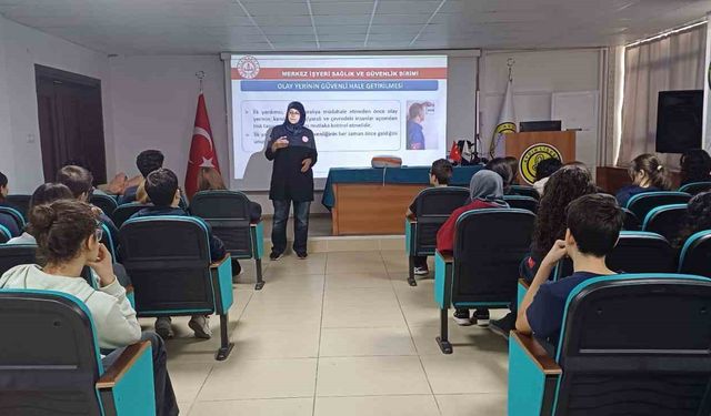 Lise öğrencilerine ilkyardım semineri