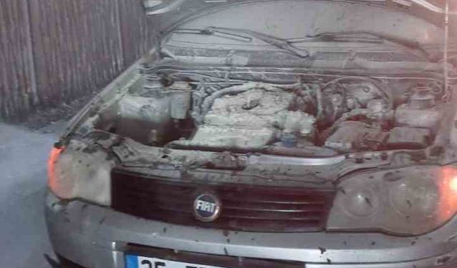 Aydın’da alt geçitte araç yangını