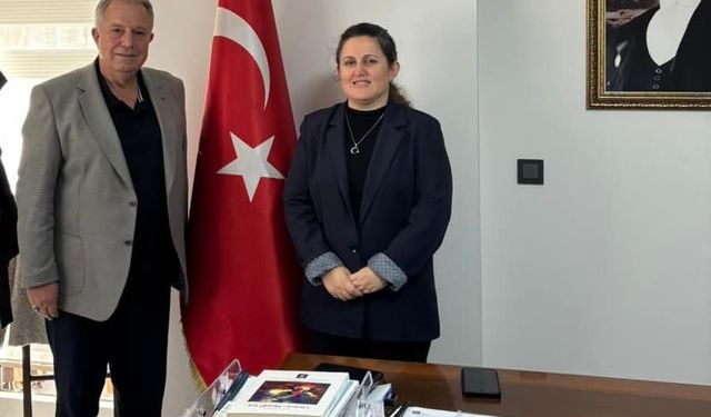 Büyükyapıcı'dan, Kültür Müdürü Sağınç'a nezaket ziyareti