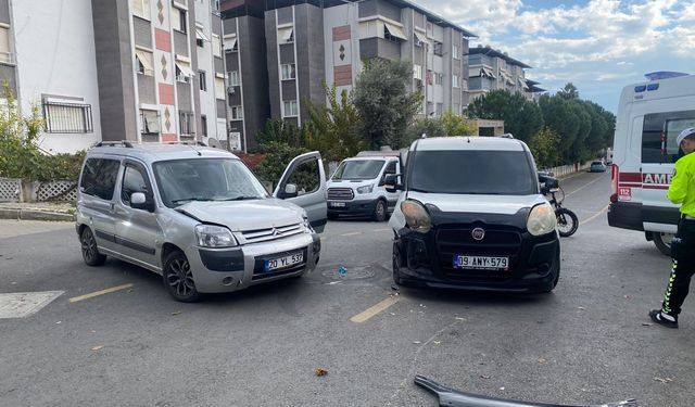 Nazilli’de korkutan kaza: 2 ticari çarpıştı 1 kişi yaralandı