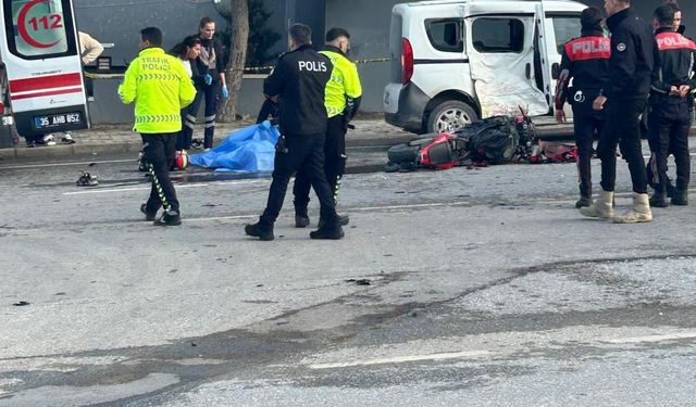 Korkunç kaza da motosiklet sürücüsü hayatını kaybetti