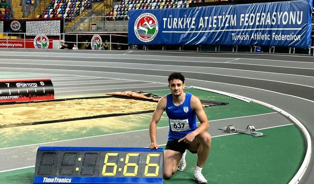 Aydınlı atletten Türkiye rekoru