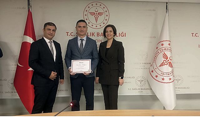 Didim Devlet Hastanesi’nde “Pardus” başarısına teşekkür belgesi